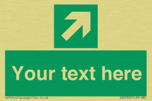 Custom Arrow Top Right Sign